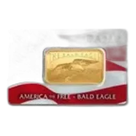 1 oz Gold Bar - PAMP America the Free Bald Eagle (Assay)