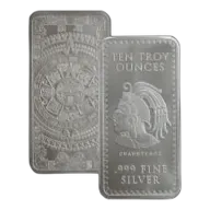 10 oz Aztec Calendar Silver Bar