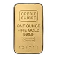 1 oz Gold Bar - Credit Suisse (Vintage, Paper Assay)