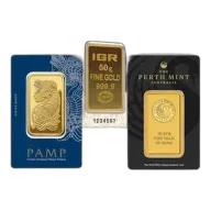 50 Gram Gold Bar (Random Brand, In Assay Card)