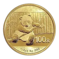 Chinese Gold Panda Quarter Ounce 2014