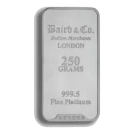 250g Baird & Co Platinum Minted Bar