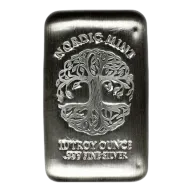10 OUNCE SILVER BAR NORDIC MINT TREE