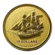 2020 1/10 oz Cook Island Bounty Gold Coin (BU)