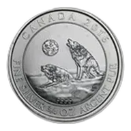 2015-2017 Canada 3/4 oz Silver Howling Wolves BU (Cull/Abrasions)