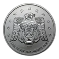 2009 Canada 1 oz Silver Olympic Thunderbird Totem BU (Abrasions)