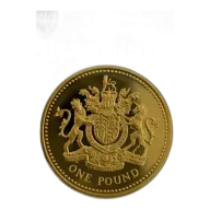 2008 1 Pound Great Britain Royal Arms Gold