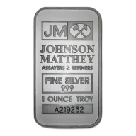 1 oz Johnson Matthey Silver Bar