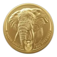 2022 1 oz South African Gold Elephant Coin - Big 5 Series