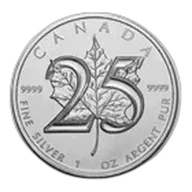 2013 Canada 1 oz Silver Maple Leaf BU (25th Anniv)