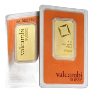 1 oz Valcambi Matte Gold Bar (New w/ Assay)