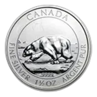 Pre-Owned 1.5 oz Polar Bear Silver Coin