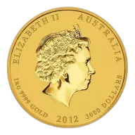 2012 1kg Australian Perth Mint Gold Lunar II: Year of the Dragon