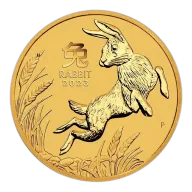 1/4 oz Gold Lunar Rabbit Coin 2023