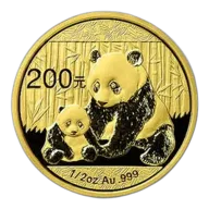 Chinese Gold Panda Half Ounce 2012