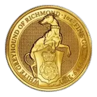 2021 Queen's Beasts White Greyhound of Richmond 1 oz Gold Bullion Coin