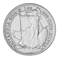 2014 1 oz Silver Britannia Bullion Coin