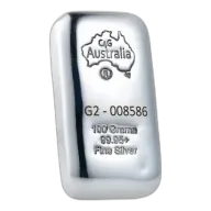 100 g C4G Cast Silver Bullion 99.95% Pure