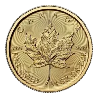 2026 Canada Gold Maple Leaf 1/4 oz $10 - BU