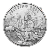 Silvertowne Mint 1 oz Legendary Warrior Sitting Bull Silver Round in Capsule (1oz)