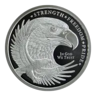 1 OZ SILVER ROUND EAGLE GOLDEN STATE MINT