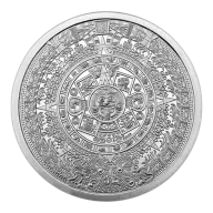 5 OZ SILVER ROUND AZTEC CALENDAR
