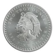 2 OZ SILVER ROUND AZTEC CALENDAR
