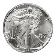 1991 Silver American Eagle - BU
