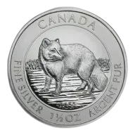 2014 1.5 Oz Canadian Arctic Fox Silver Coin - BU