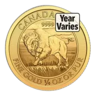 1/4 Oz Canadian Wildlife Gold Coin - BU (Random Year/Design)