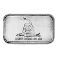 5 oz Silver Bar - Gadsden Flag (Don't Tread On Me)