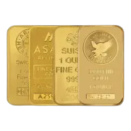 1 oz Gold Bar Uncarded Various Mints