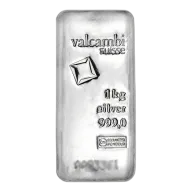 1 Kilo Valcambi Suisse .999 Fine Silver Bar - Cast