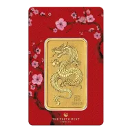 1oz Gold Bar - Perth Mint - 2024 Lunar Dragon Mint Bar