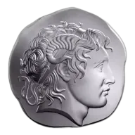 Argentia Silver Art - 5 oz Round "Alexander the Great" - Matte