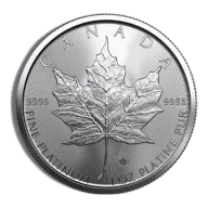 1 Oz Platinum Canadian Maple Leaf - BU (Random Year)