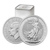 Roll of 25 - 2026 1 oz .999 Fine Silver Britannia Coin BU - King Charles III