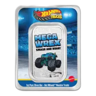 1 oz Silver Bar .999 Fine Silver - Hot Wheels Monster Trucks Smash and Roar