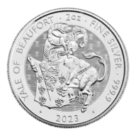 2023 2 oz Tudor Beast Yale of Beaufort Silver Coin