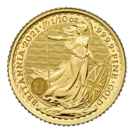 Great Britain 1/10 oz Gold 2021 Britannia BU