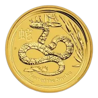 Australian Perth Mint Gold Lunar - Year of the Snake, 2 oz - 2013