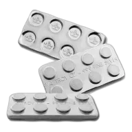 1/4 oz .999 Fine Silver - Monarch Building Block Bar - Quarter 2x4