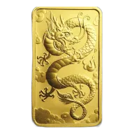 1 oz Dragon Rectangular Gold Bar