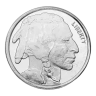 Highland Mint (HM) 1/10 Oz Buffalo Silver Round