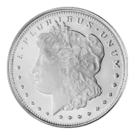 Highland Mint (HM) 1/10 Oz Morgan Design Silver Round