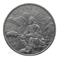 2025 Sitting Bull Legendary Warriors 1oz Silver Bullion Round