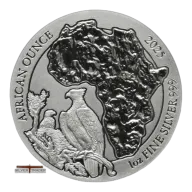 2025 Martial Eagle Rwanda African Wildlife 1oz Silver Bullion Coin