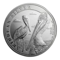 1 oz .999 Fine Silver - 2020 Barbados Caribbean Silver Pelican Round (Secondary Market)