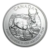 Pre-Owned 2013 Canadian Antelope 1oz Silver Coin - VAT Free