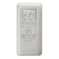 10 oz Silver Bar - Frontier Mint (Frosted Finish)